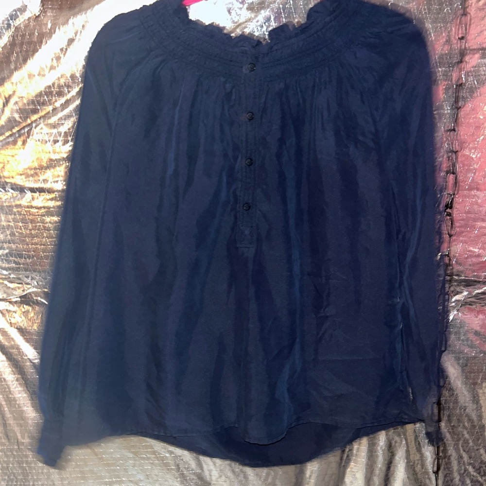 Crown & Ivy Navy Blue Blouse
